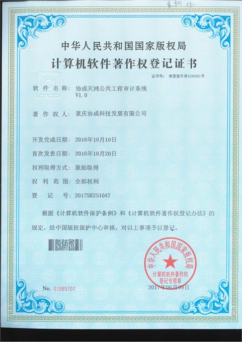 公共工程审计系统软件著作权
